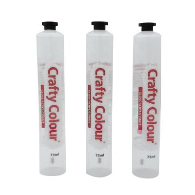 China China factory low moq 60ml 70ml 75ml acrylic paint tubes pigment transparent pe tubes acrylic beads for sale