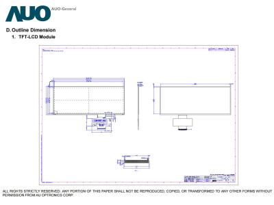 China 12.3 inch 2400*900 High Resolution Bar Type LCD with Wide Temperature -30 to 85 ℃ en venta