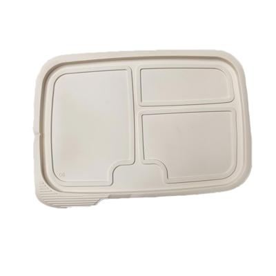 China Biodegradable Biodegradable Square Customized Cornstarch Plastic Bento Portable Heating Lunch for sale