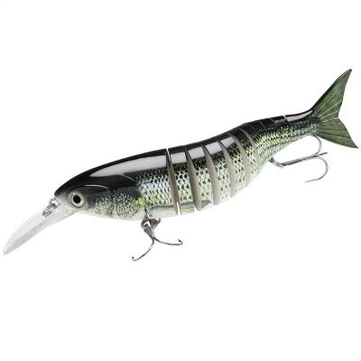 China High Tensile Tilapia Bass Sunfish Truscend Gotour Swimbait Tough Hard Plastic Multi Segmented Jointed Lures For River for sale