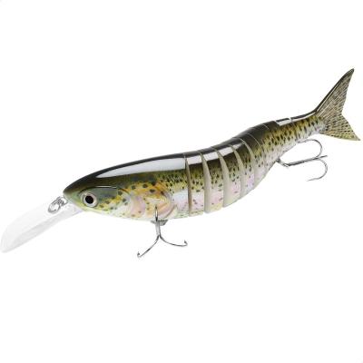 China Truscend Gotour High Strength Warehouse Perch Saltwater Pike Bass Vivid Sinking Hard Plastic Multi Joint Swimbait Fishing Sea Lure for sale