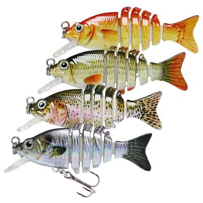 China Swimbait High Strength Saltwater Pike Salmon Bass Tilapia Perch Warehouse Truscend Slow Sinking Hard Plastic Multi Joint Fishing Lure For Lake for sale