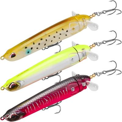 China Truscend Amazon High Strength Best Seller Long Cast Snake Topwater Pencil Downhill Floating Plopper Fishing Lures For Saltwater Freshwater for sale