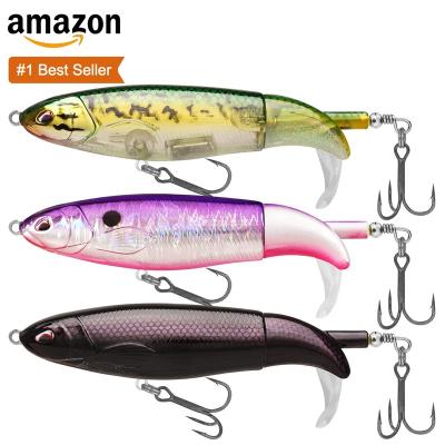 China Truscend High Strength Warehouse Perch Saltwater Pike Perch Animated Tough Plastic Snap Minnow Plopping Swimbait Fishing Lure For Lake for sale