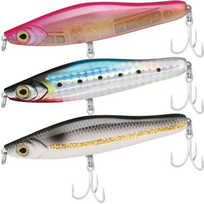 China High Tensile Truscend Muskellunge Custom Sea Pike Perch Cast Long Shake Sinking Floating Pencil Plopping Snap Fishing Sea Lure for sale