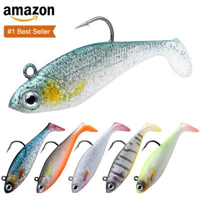 China Best Selling Truscend Amazone Silicon Shad Swimbait High Strength Rubber Soft Tail Paddle Plastic Fishing Lures For Saltwater Freshwater for sale