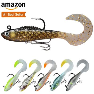 China Truscend Amazon Best Selling Paddle Tail Prawn Paddle High Strength Swimbait Fishing Lures For Freshwater for sale