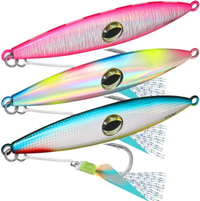 China High Strength Metal Muskellunge Warehouse Luminous Vertical Artificial Fast Truscend Slow Pitch Muskie Building Fishing Lure For Stream for sale