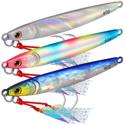 China Truscend tilapia supplier high strength metal perch zander bright vertical artificial fast slow throwing basting fishing lure for pond for sale