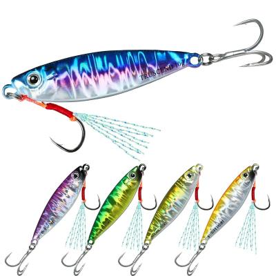 China High Strength Truscend Promote Carp Bass Trout Pike Bass Metal Artificial Bright Vertical Fast Slow Pitch Casting Fishing Lure For Saltwater for sale