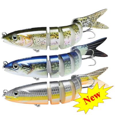 China High Strength Truscend Promote Swimbait Artificial Bionic Hard Plastic Body Multi Joint Pike Bottom Fishing Lure For Freshwater for sale