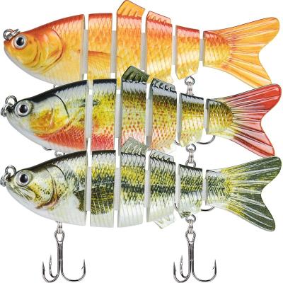 China Sea Pike High Tensile Salmon Bass Perch Warehouse Truscend Vivid Animated Slow Sinking Hard Plastic Multi Jointed Swimbait Fishing Sea Lure for sale