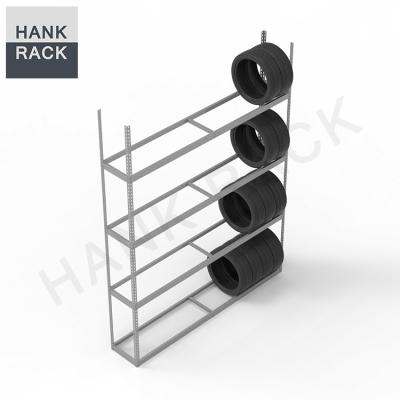 China Tire Display Storage Tire Center Warehouse Storage Display Rack Garage Shelving Tires Dealer Tire Display Stand for sale