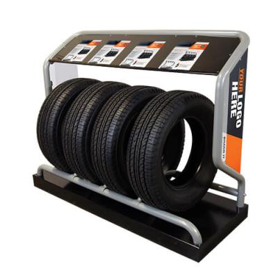 China Tire display metal car tire rack tire rack tire advertising trade show tire display rack for sale