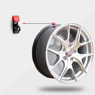 China Q235 Steel Car Wheel Rim Display Hanging Hooks Metal Alloy Wheel Hooks for sale