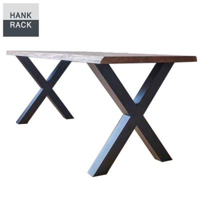 China Modern X Shape Steel Metal Industrial Style Kitchen Dining Table Legs for sale