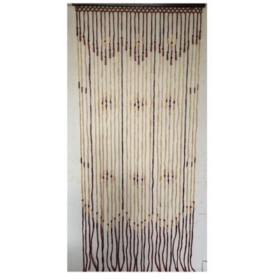 China Mid Century Modern High Quality Bamboo Wooden Beaded Door Curtains Interior Home Decor Crystal Beaded Door Curtains for sale