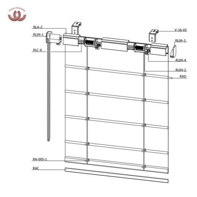 China Factory Price Wholesale Roman Shade Traditional Component Blind Supplier for sale