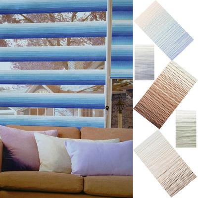 China ZEBRA STYLE Korea style gradient gradually changing color fabrics for zebra blinds rainbow blinds for sale