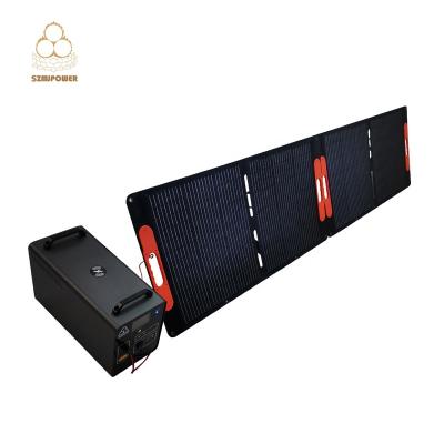 China SZMJPOWER Off-Grid 2000w LiFePO4 Battery 220v 110v Wireless Charging Portable Solar Power Station for sale