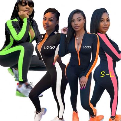 China Custom Women Rompers Activewear Suit Anti-Wrinkle Logo Fall Long Sleeve Jumpsuit One Piece Jumpsuit for sale