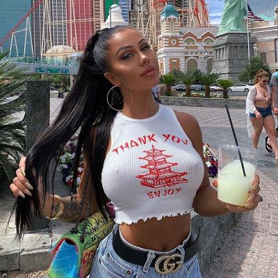 China 2021 Anti-Wrinkle Fashion Printed T-shirt Fashion Short Sleeve Fun Crop Tops Summer Women Blouse Tops Tops for sale