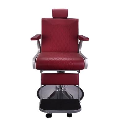 China Modern Vintage Barber Chairs Red Salon Chairs Barber Equipment Salon Furniture for sale