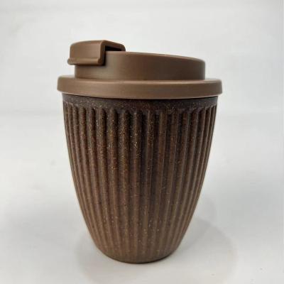 China 350ml Sustainable Coffee Grounds Mug Biodegradable Coffee To Disappear Eco-Friendly Coffee Grounds Travel Take Away Cups for sale