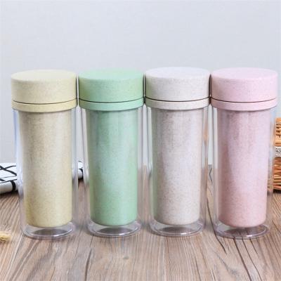 China Sustainable Cheap Double Wall Biodegradable Plastic Tumbler for sale