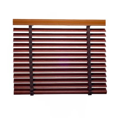 China Custom Made 50mm Wooden Slat Motorized Venetian Window Blinds Environmental Friendly for sale