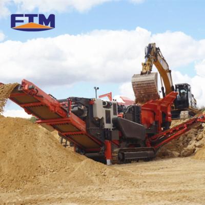 China 2019 HOT sale china tire and crawler type building mobile crusher station for stone / river building for sale