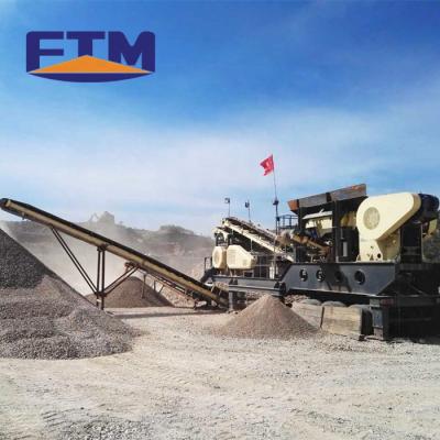 China Portable Mini Easy Moving Movable Portable Small Rock Stone Crusher Mobile Stone Crushing Machine Plant for sale