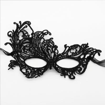 China Lace Up Black VAQUA Women's Lace Ball Masquerade Party Mask Costume Party Masks for sale