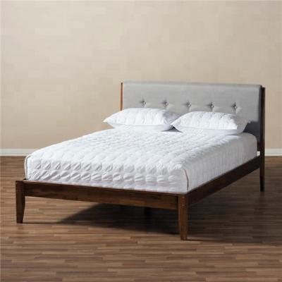 China French Style Eco-Friendly Upholstered Canvas OAK Wood Frame Double Size For Bed Room for sale