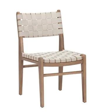 China Modern Hots Sell Outdoor Marteen Woven Dining Chair Rattan Side Leather Back Dining Chair for sale