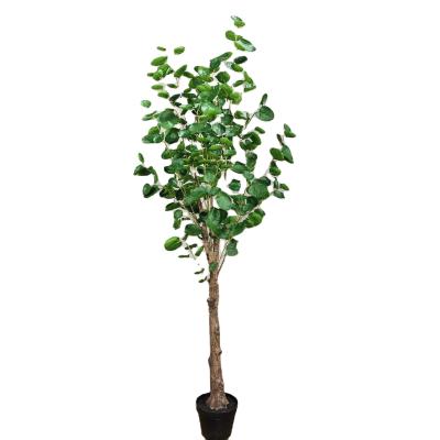 China Wholesale Eco-Friendly Artificial Potted Tree Decor Silver Pocket Ficus Plant Environmental Protection Garden Plant For Indoor for sale