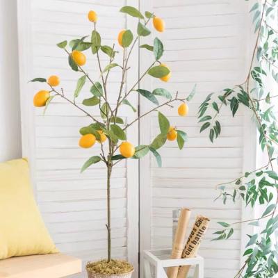 China Living Room Artificial Decorative Artificial Plant Decoration Environmental Protection Tree Indoor Outdoor Lemon Tree for sale