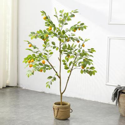 China Environmental Protection Home Decoration Artificial Lemon Tree Plant for sale