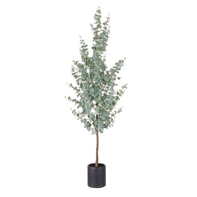 China 2021 Environmental protection plant decorative artificial eucalyptus hot sale indoor hotel garden fake greening tree decoration for sale