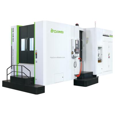 China Machinery Repair Shops DHM50 4 Axis CNC Milling Machine Horizontal Center With Indoor Spraying And Washing Function for sale