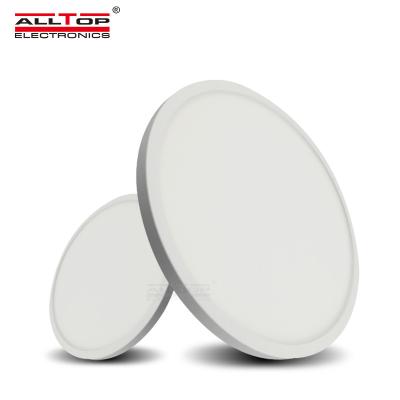 China ALLTOP Modern Factory 6w 9w 13w 18w 24w Smd Aluminum Slim Round Ceiling LED Panel Light for sale