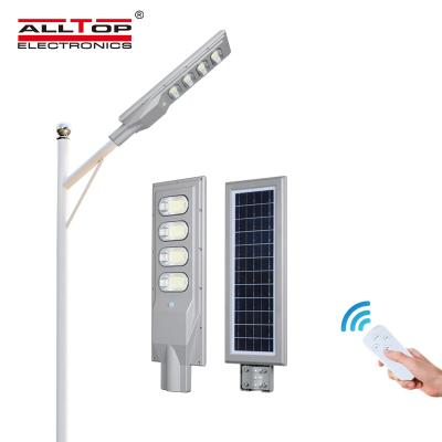 China ALLTOP ROAD good performance ip65 ABS waterproof motion sensor all in one 30w 60w 90w 120w 150w led solar street light with pole for sale