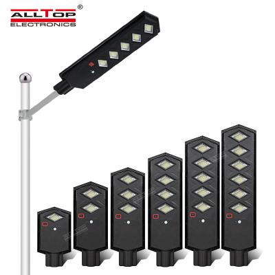 China ROAD ALLTOP 50w smart remote control 100w 150w 200w 250w 300w all in one LED solar power street light for sale