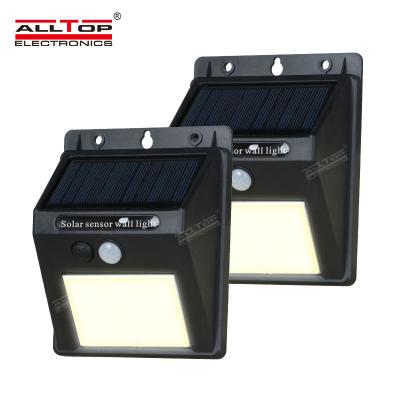 China PC ALLTOP Ip65 Waterproof Solar Security 8w LED Solar Radar Detector Lightweight Outdoor Plastic ABS Wall Light for sale