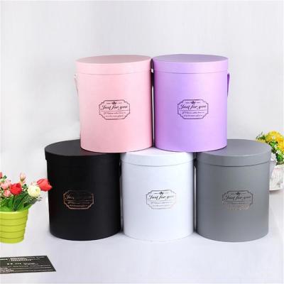 China Handmade Cardboard Paper Tube Waterproof Recyclable Packaging Custom Logo Round Flower Box for sale