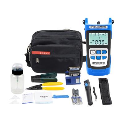 China FTTH FTTB FTTX Network Fiber Optic Tools Kit Complete Set with Visual Fiber Optic Power Meter VFL Fault Locator for sale