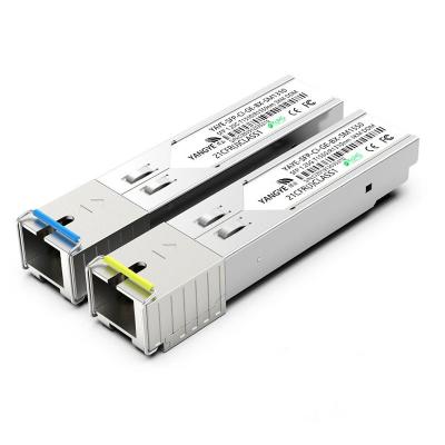 China FTTH YG-89 Singlemode Gigabit SFP Fiber Module 1310nm/1550nm A Pairs Easy To Use Module One Supports Multiple for sale