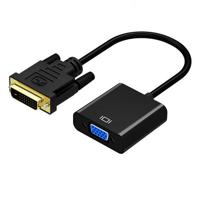 China Chip Design Dvi To Vga 250Mm High Performance Gold Plated Cable 3D Support Visual Effects Dvi 24 1 Male Dvi To VGA Adapter for sale