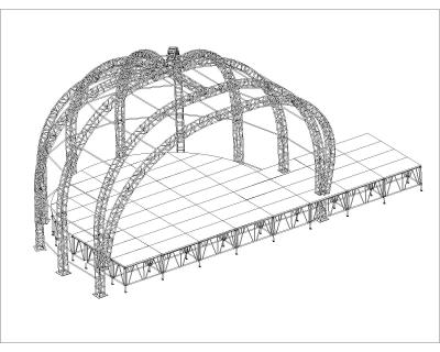 China Floor Support Durable System C Truss Channel Roof Truss Semi Circle Roof Truss Stage for sale