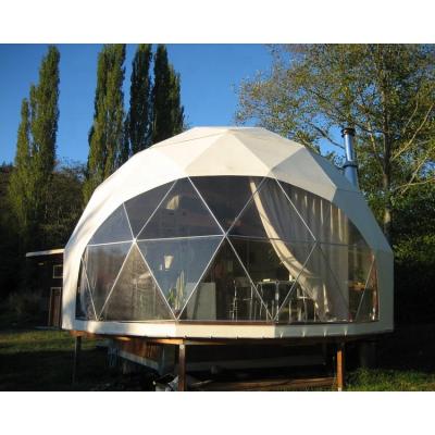 China Long life factory price big party event geodesic aluminum dome tent with half transparent PVC for sale